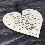 Stronger Inspirational Wooden Heart Friendship Gifts Love Signs