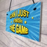 Finish The Game Neon Effect Gaming Sign For Boy Bedroom Man Cave