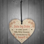 Cousin Birthday Card Gift Cousin Christmas Gift Wooden Heart