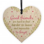 Friendship Plaque Wood Heart Cute Best Friend Birthday Christmas