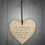 Friendship Plaque Wood Heart Cute Best Friend Birthday Christmas