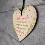 Friendship Plaque Wood Heart Cute Best Friend Birthday Christmas