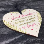 Friendship Plaque Wood Heart Cute Best Friend Birthday Christmas