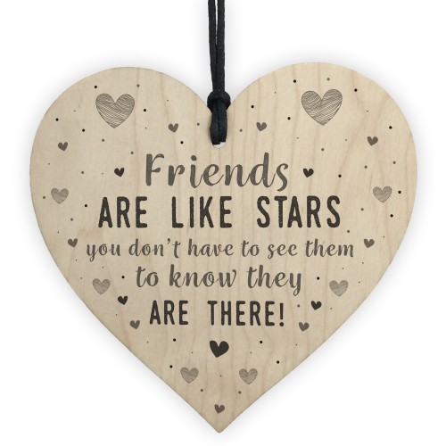 Inspirational Heart Plaque Friendship Gift Quote Friend Birthday