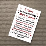 3rd Wedding Anniversary Gift For Husband or Wife Print Keepsake