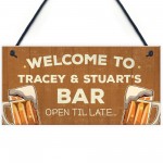 Personalised Any Name Backyard Bar Sign Home Bar Man Cave Sign