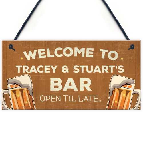 Personalised Any Name Backyard Bar Sign Home Bar Man Cave Sign