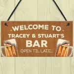 Personalised Any Name Backyard Bar Sign Home Bar Man Cave Sign