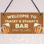 Personalised Any Name Backyard Bar Sign Home Bar Man Cave Sign