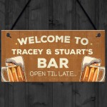 Personalised Any Name Backyard Bar Sign Home Bar Man Cave Sign