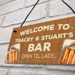 Personalised Any Name Backyard Bar Sign Home Bar Man Cave Sign