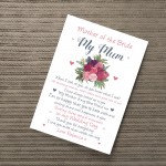 Mother of the Bride Personalised Print Wedding Gift Poem Gift