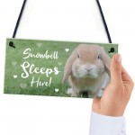 Rabbit Sleeps Here Sign Rabbit Lover Gift Ideas Door Hutch Sign