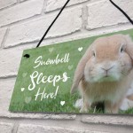 Rabbit Sleeps Here Sign Rabbit Lover Gift Ideas Door Hutch Sign