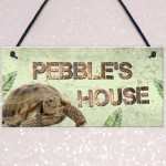 Personalised Pet Turtle Tortoise House Hanging Sign Home Plaque