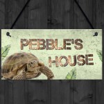 Personalised Pet Turtle Tortoise House Hanging Sign Home Plaque