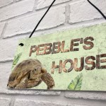 Personalised Pet Turtle Tortoise House Hanging Sign Home Plaque