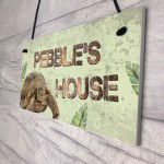 Personalised Pet Turtle Tortoise House Hanging Sign Home Plaque