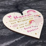 Personalised ThankYou Gift Present Bridesmaid Heart Wedding Gift