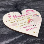 Personalised ThankYou Gift Flower Girl Wood Heart Wedding Gift