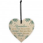 Stronger Inspirational Hanging Heart Plaque Friendship Gifts