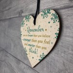 Stronger Inspirational Hanging Heart Plaque Friendship Gifts