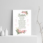 Sister Gift For Birthday Xmas Best Friend Keepsake Poem Print