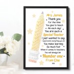 THANKYOU TEACHER GIFT Personalised Print Gift Teaching Assistant