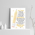 Thank You Teacher Gift Personalised Print Teaching Assistant