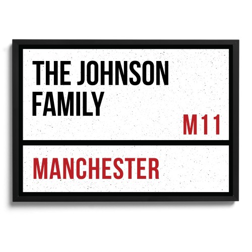 Personalised Family Name Plaque London Street Sign Framed Gift