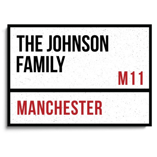 Personalised Family Name London Street Sign Print New Home Gift