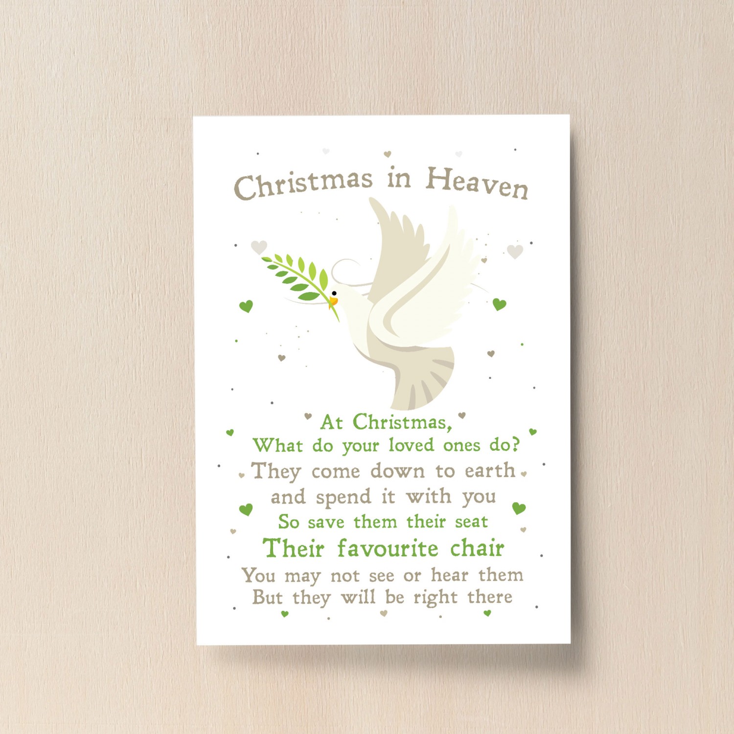 Christmas In Heaven Xmas Decoration Memorial Quote Love Poem