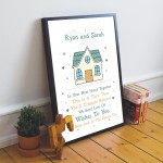 Personalised House Warming Gift First Home Gift Framed Print