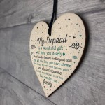 Step Dad Birthday Christmas Gifts From Daughter Son Wood Heart