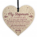 Step Mum Birthday Christmas Gifts From Daughter Son Wood Heart