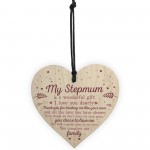 Step Mum Birthday Christmas Gifts From Daughter Son Wood Heart