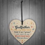 Godfather Gifts Best Friend Wooden Heart Plaque Thank You