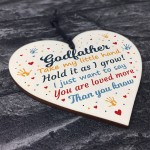 Godfather Gifts Best Friend Wooden Heart Plaque Thank You