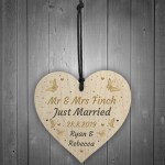 Personalised Just Married Gift For Husband Wife Wedding Gift