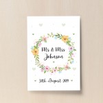 Personalised Wedding Gift Mr and Mrs Print Anniversary Present