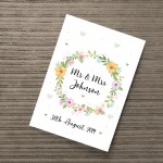 Personalised Wedding Gift Mr and Mrs Print Anniversary Present