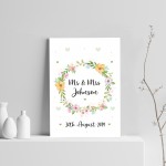 Personalised Wedding Gift Mr and Mrs Print Anniversary Present