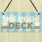 Nautical Bathroom Sign Poop Deck Funny Bathroom Toilet Loo Sign