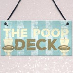 Nautical Bathroom Sign Poop Deck Funny Bathroom Toilet Loo Sign