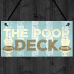 Nautical Bathroom Sign Poop Deck Funny Bathroom Toilet Loo Sign