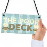 Nautical Bathroom Sign Poop Deck Funny Bathroom Toilet Loo Sign