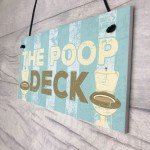 Nautical Bathroom Sign Poop Deck Funny Bathroom Toilet Loo Sign