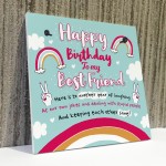 Bestfriend Sign Friendship Gift Funny Birthday Card Novelty Gift