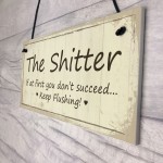 Funny Rude Toilet Loo Sign Plaque Accessories Novelty Bathroom