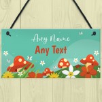 Personalsied Any Name Text Fairy Garden Hanging Plaque Sign Shed